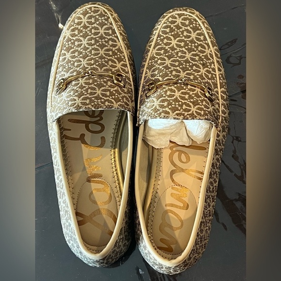 S57. NEW SAM EDELMAN LORAINE BIT LOAFER BEIGE JACQUARD 5M/EU35 - Picture 2 of 11